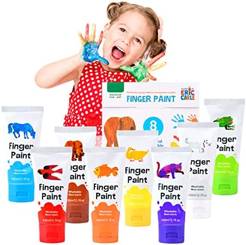 XIANGZI Finger Paints for Toddlers Non-Toxic, Washable Paint Set