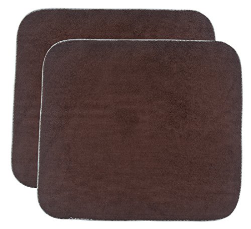 Sinland Microfiber Dish Drying Mats Countertop Mat For Dishes Kitchen Super Absorbent 16Inch X 18Inch Brown 2 Pack