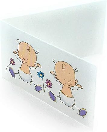 Vinciprova Le Gemme Di Venezia 50 Bigliettini Bomboniera Gemelli Battesimo Nascita Compleanno Stampa Personalizzata A Colori In Omaggio Amazon It Giochi E Giocattoli