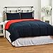 Cozy Beddings Reversible Down Alternative 3 Piece Comforter Set, Full/Queen, Blue/Red