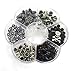 Linpeng Assorted Beads for Jewelry Making, Black and White Beads with Storage Box, Beading Supply for Bracelet Making and DIY Crafts