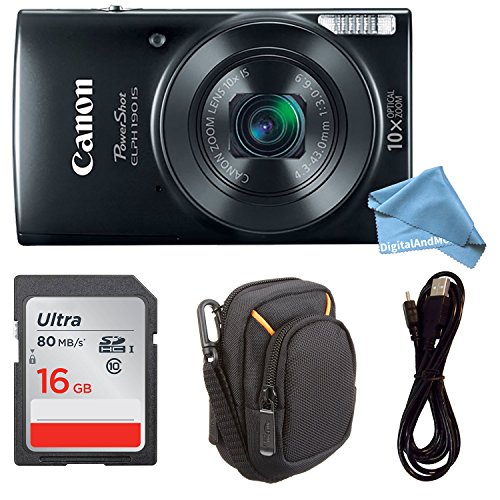 Canon-PowerShot-ELPH-190-Digital-Camera-COMPLETE-BUNDLE-w-10x-Optical-Zoom-and-Image-Stabilization-Wi-Fi-NFC-Enabled-ELPH-190-Case-SD-Card-USB-Cable