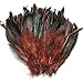 KING DO WAY 100pcs Fluffy Fashion Rooster Feather Fringe Decoration Home Craft DIY 6-8'' US coffe