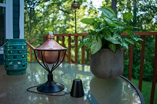 Dusq All-In-One Citronella Garden Torch Modern Copper Finish (Set of 4)