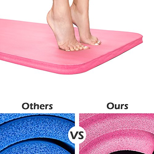 Easthills Fitness 71" x 24" Extra Thick 1 Inch Yoga and Exercise Mat with Elastic Strap for Gym, Workout, Physical Therapy, Pilates. - Thumbnail 4