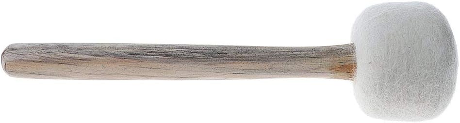 SGerste Handmade Felt Great Tool Wood Handle Striker Mallet Tibetan Singing Bowl Gong 23x5.5cm