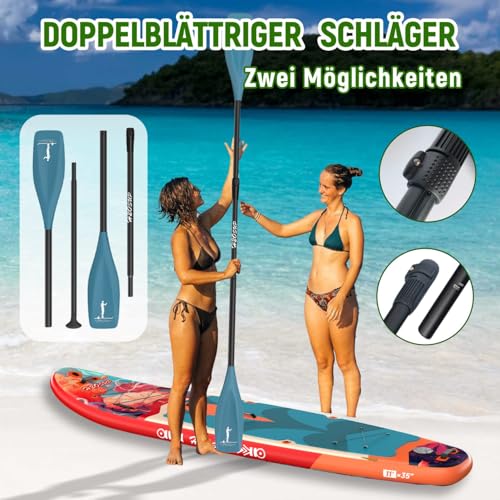 H2OSUP Stand Up Paddling Board, 15 cm Thick Inflatable SUP Board, with Backpack, Durable Paddle Board Accessories