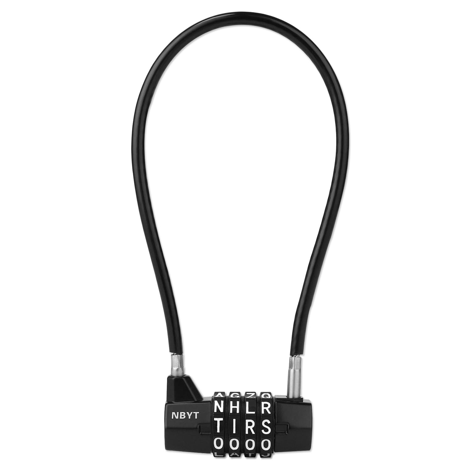 NBYT Cable Locks with Word Combination - Gate, Shed, Fence, Cabinet, Refrigerator, Dumpster Locks