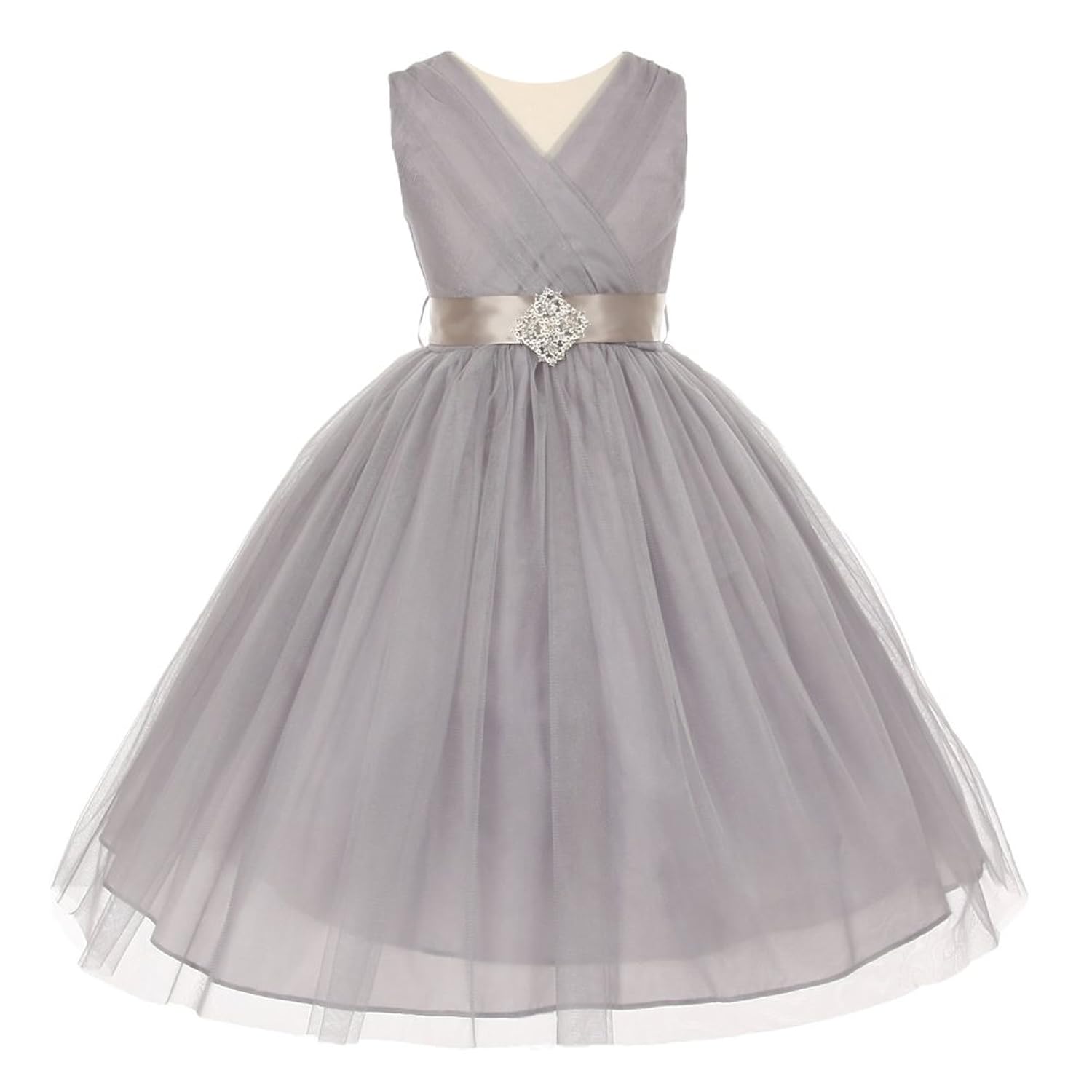 pleated flower girl dress
