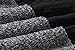 PRETTYGARDEN Women's Warm Long Sleeves Oblique Button Neck Splice Geometric Pattern Fleece Pullover Coat Sweatshirts Outwear (Black, Medium)