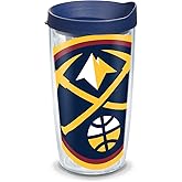 Tervis Made in USA Double Walled NBA Denver Nuggets Insulated Tumbler Cup Keeps Drinks Cold & Hot, 16oz, Colossal