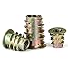 Furniture Insert Nut Connector Hex Socket Drive Head Nutsert Metric Threaded for Wood Furniture Screw Bolt Standard Fastener Hardware Assortment Kit Tool Set M4 M5 M6 M8 M10 Zinc Plated Alloy 50Pcs