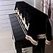 Andoer 88-key Electronic Piano Keyboard Cover Pleuche Fastener Tape Decorated with Fringes Beautifulz (Black)
