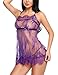 Avidlove Women Sexy Lace Babydoll Lingerie Dress Halter Nightwear Outfits Sleepwear Set