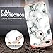iPhone 7 Plus Case, Imikoko iPhone 8 Plus Marble Case Hybrid Protective with Hard PC Plastic Slim Cute Case Cover for iPhone 7/8 Plus