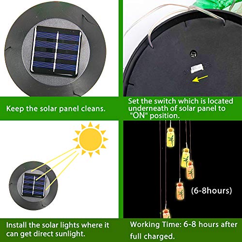 ZOUTOG Solar String Lights, Color Changing LED Mobile Bottles Lights, Waterproof Outdoor Wind Chimes for Home/Yard/Patio/Garden - Thumbnail 5