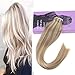 VeSunny Tape in Human Hair Extensions Blonde #18/613 Silky Straight Blonde Highlights Tape in Extensions Remy Brazilian Human Hair 20 Pcs/50G