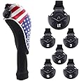 Craftsman Golf Stars and Stripes American USA US Flag Hybrid Rescue Headcover Head Cover for Scotty Cameron Taylormade Odyssey Hybrid