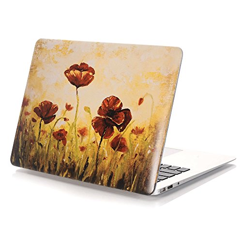 Macbook Air 11.6" Case,YMIX Fancy Hard PC Shell [Silent City Series] Ultra Slim Protective Case Cover for MacBook Air 11 inches (Models: A1370 and A1465) (Suburb Flower) - Thumbnail 2