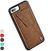 iPhone 7 Plus Wallet Case, iPhone 8 Plus Leather Case, ZVEdeng iPhone 8 Plus Wallet Case with Rotational Card Slot Holder Magnetic Flip Case for Men for iPhone 7 Plus/8 Plus 5.5