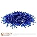 Golden Flame 1/4-Inch Fire Glass | Natural Gas or Propane | Fire Pit, Table, and Fireplace | Indoor or Outdoor | Brilliant Jewel-Like Color | Ocean Deep Reflective (10lbs)