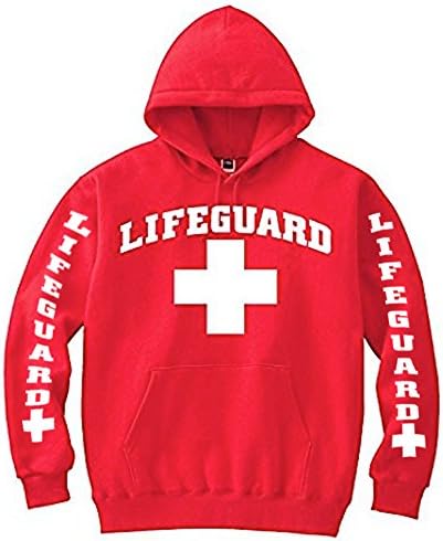 Lifeguard Red Without Cap Logo Men's Medium Red Hoodie