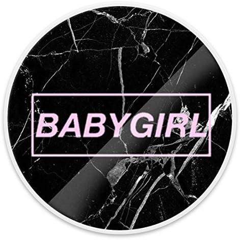 Pop Socket for Phone, Multi-function Expanding Holder, Lovely Pop Out Cell Phones Grip And Stand Socket Mobile Holder For Cell Iphone X 8 7 Plus 6 6S and Tablets-BabyGirl Black Marble White