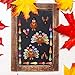 Gejoy 10 Set Thanksgiving Turkey Craft Kits with Colorful Feathers and Adhesive Dots Thanksgiving Turkey Craft Paper for Thanksgiving Party Decoration DIY Craft Activities