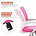 NEO CHAIR Office Chair Computer Desk Chair Gaming - Ergonomic Mid Back Cushion Lumbar Support with Wheels Comfortable Pink Mesh Racing Seat Adjustable Swivel Rolling Home Executive