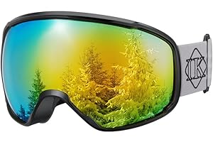 Innerking Ski Goggles OTG - Over Glasses Snow/Snowboard Sports Goggles Anti Fog for Adult, Youth, Men & Women