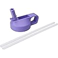HYDRO CELL Sports Cap w/Straw for Wide Mouth Water Bottles - BPA Free Flip Spout Replacement Lid - 64 oz, 40 oz, 32 oz, 24 oz, 18 oz, 14 oz. Sports Top Accessories (Lavender Sports Cap, 14oz-40oz)