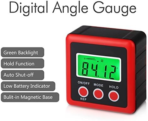 LCD Backlight Digital Level Box Protractor,Angle Finder Level Bevel Gauge with Measurement freezing function,Built-in magnetic Base