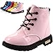 DADAWEN Boy's Girl's Waterproof Side Zipper Lace-Up Ankle Boots (Toddler/Little Kid/Big Kid)