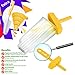 Popsicle Molds Set - BPA Free - 6 Ice Pop Makers + 1 Extra Mold + Silicone Funnel + Cleaning Brush + Recipes E-book - by Lebice