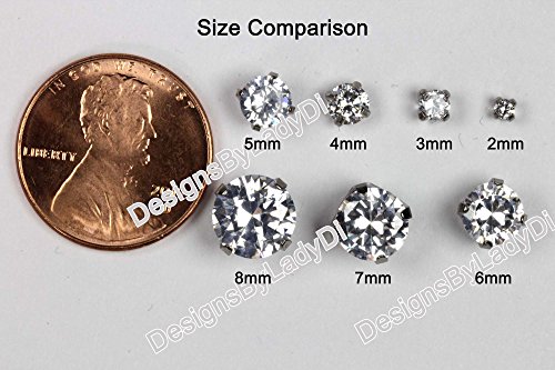 Gold Mini 3mm Blue September Birthstone Ear Piercing Earrings Hypoallergenic Studex System 75 - Thumbnail 3