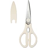 Kitchen Scissors for Food, HUNTER.DUAL Heavy Duty Come Apart Poultry Shears for Cooking, All Purpose for Cutting Chicken, Meat, Fish &amp; Vegetables (Cream, 8.35 Inch)