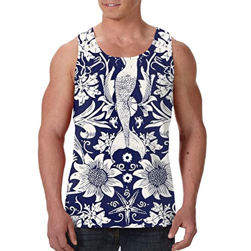 Men Teen The Back of A Goldfish 3D Print Summer Fashion Sleeveless Tanks Vest Shirt L