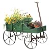 Amish Wagon Decorative Indoor/Outdoor Garden Backyard Planter, Green