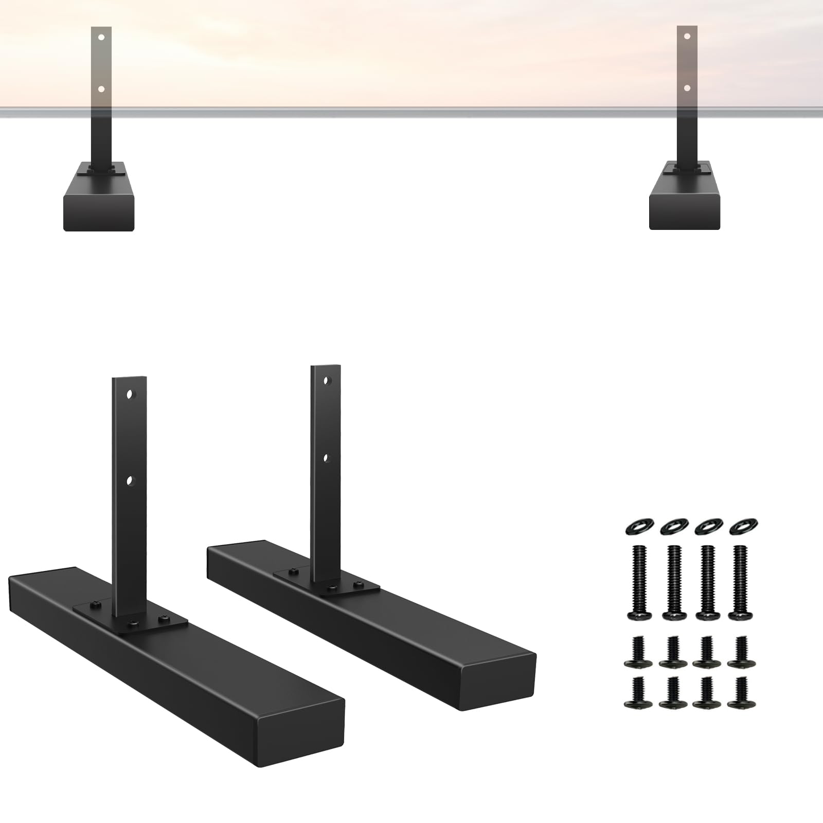 Photo 1 of (Upgraded Version) Metal TV Stand Base Legs for Sony TV for XBR-55X900E XBR-65X900E TV Model, Only Fit for TV Hole Distance of 50 mm/1.97 inch Center-to-Center, Please Measure The Hole Spacing