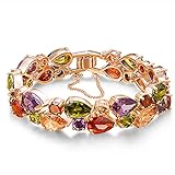 Fancydeli Rose Gold Plated Women Zircon Bracelet for Mother Women
