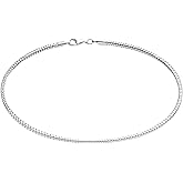 Savlano 925 Sterling Silver Solid Italian Round Diamond Cut Snake Chain Bracelet/Anklet For Women & Men - Made in Italy Comes Gift Box