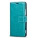 J&D Case Compatible for Xperia XA1 Ultra Case, Wallet Stand Slim Fit Heavy Duty Protective Shock Resistant Flip Cover Wallet Case for Sony Xperia XA1 Ultra Wallet, Aqua