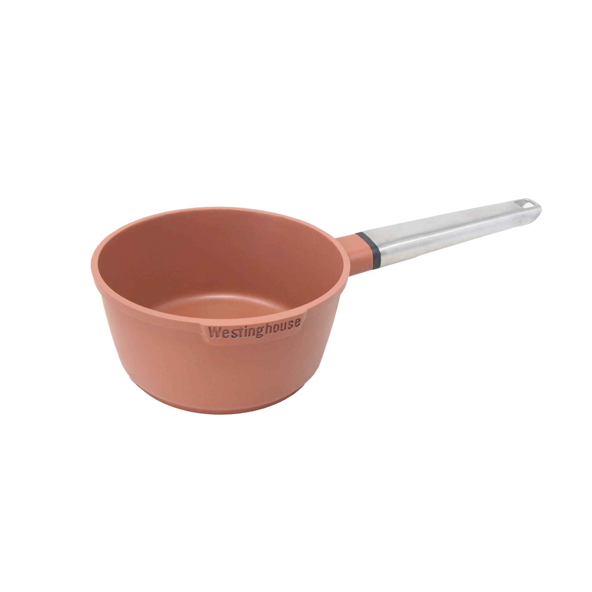 Westinghouse Performance Series (WCSP0095N18OR) Saucepan - 18 cm Milk Pan Induction - Small Cooking Pot for All Types of Hobs and Oven-Safe - Cool Touch Stainless Steel Handle - Red