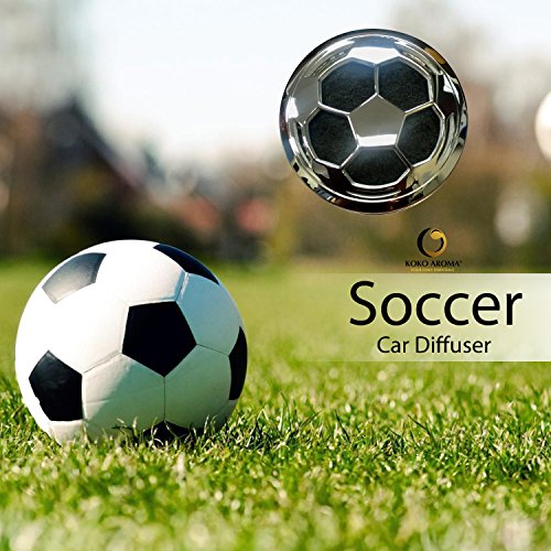 KOKO AROMA Car Air Freshener Soccer Natural Vent Diffuser Stainless Steel Locket for Auto (SV-Soccer) - Thumbnail 4