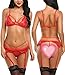 Avidlove Lingerie for Women Set Lace Open Cup Bra Babydoll Bodysuit
