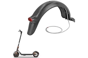 RidTianTek Rear Fender with Hook and Taillight for Segway Ninebot F20 F25 F30 F40 Electric Scooter, Mudguard Set Waterproof Kickscooter Replacement Kit Accessories