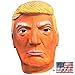Donald Trump LATEX Mask, The Most Realistic & Best Look-alike, Plus Free USA Flag Bumper Sticker. Full-head Adult Size Orange (Suntanned)