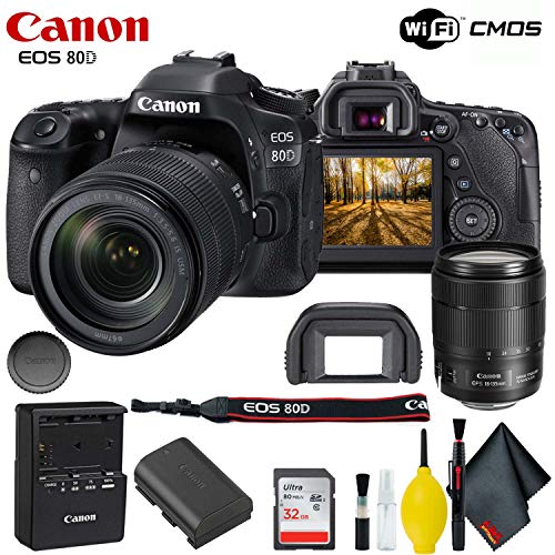 Canon EOS 80D DSLR Camera with 18-135mm Lens (International Model