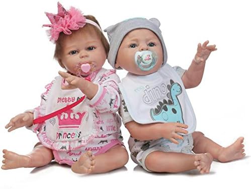 Reborn Baby Silicone Full Body Twins Newborn Girl Boy Anatomically Correct Dolls 20 Inch Realistic Kids Birthday Toys Magnetic Pacifier