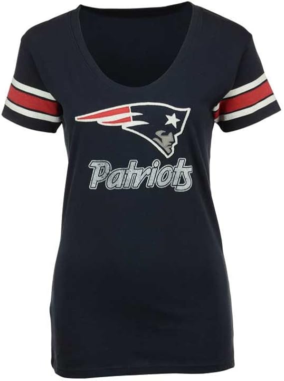 Amazon.com : NFL New England Patriots Women's Off Campus Scoop Neck Tee, Small, Fall Navy 